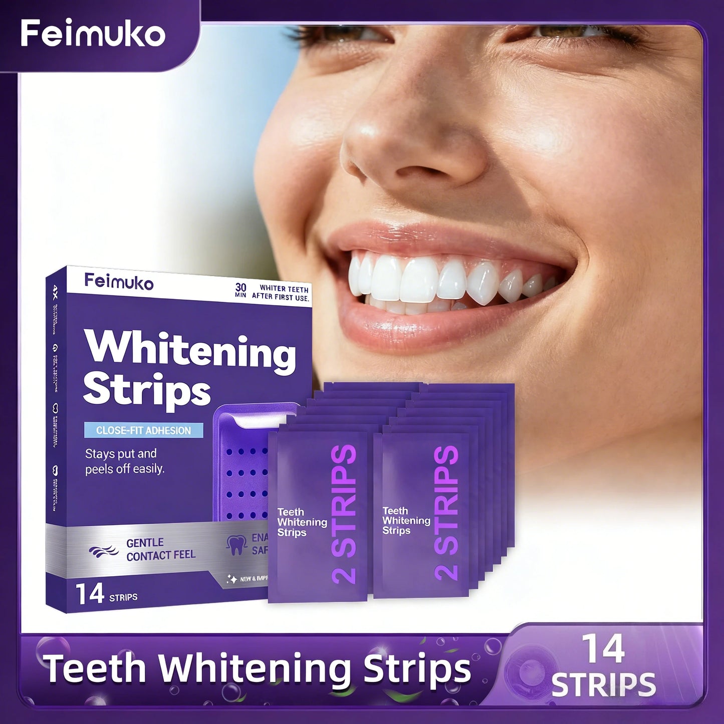 QuickBright Purple Smile Whitening Strips