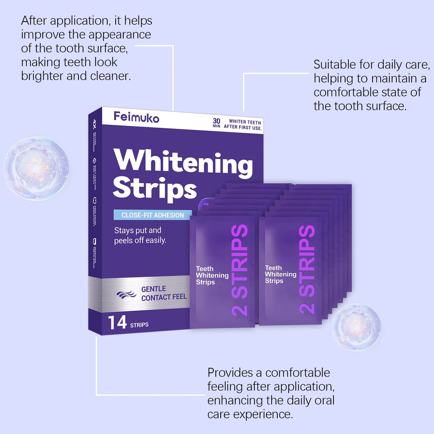 QuickBright Purple Smile Whitening Strips